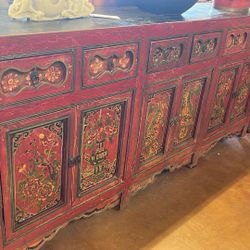 Antique Hand Painted Buffet