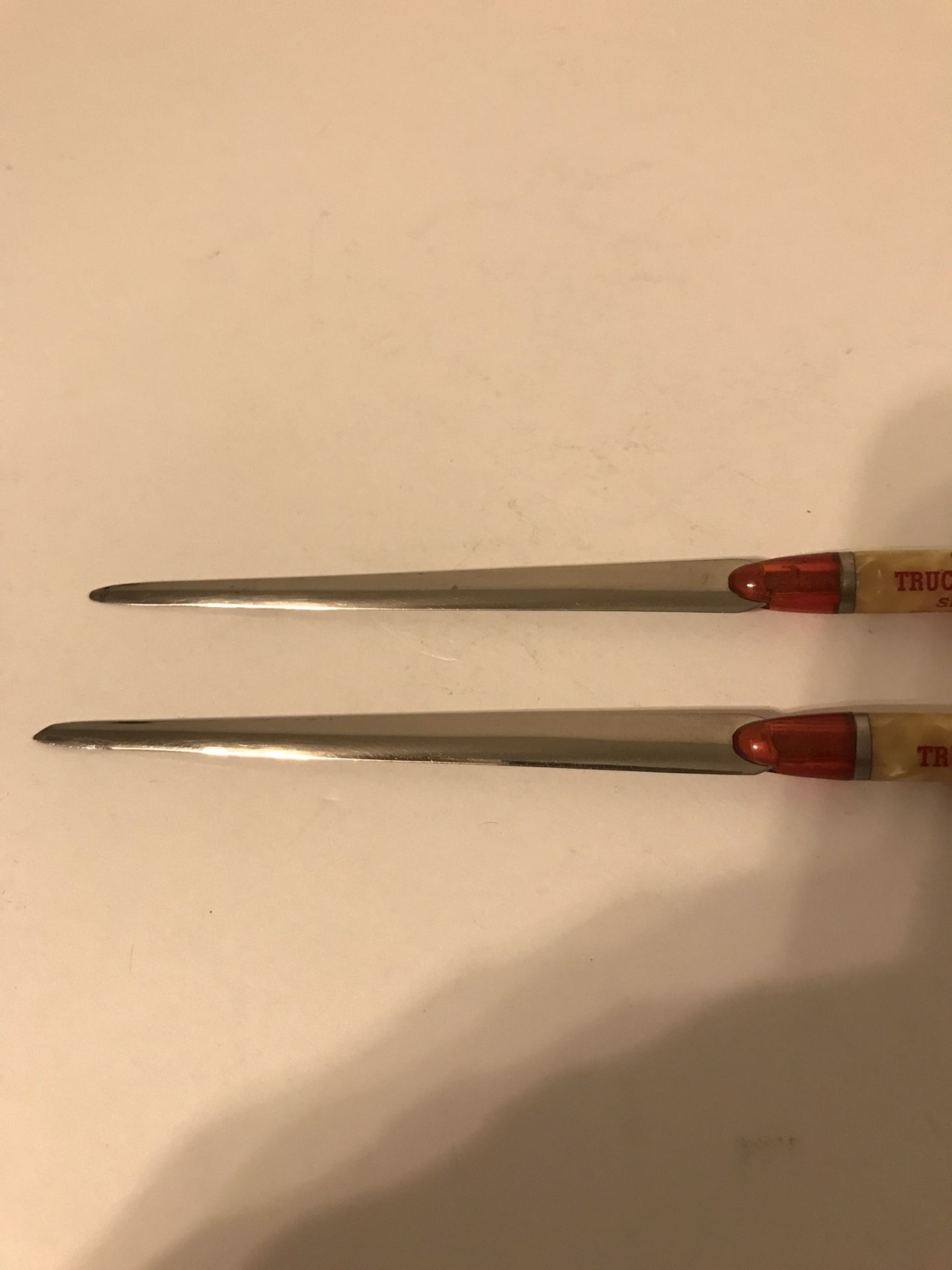 Set of 2 Vintage Querner Truck Lines Letter Openers in Excellent Used Condition