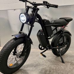 750W Dual Battery 30ah, E-Bike, 32mph With Carry pack Incl, Full Suspension, Disc Brakes 