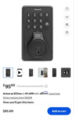 Honeywell Biometric Deadbolt Lock