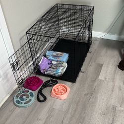 2 Door Medium Foldable Dog Crate