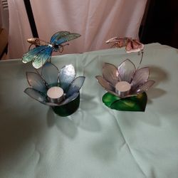 Dragonfly And Butterfly Candle Holders 