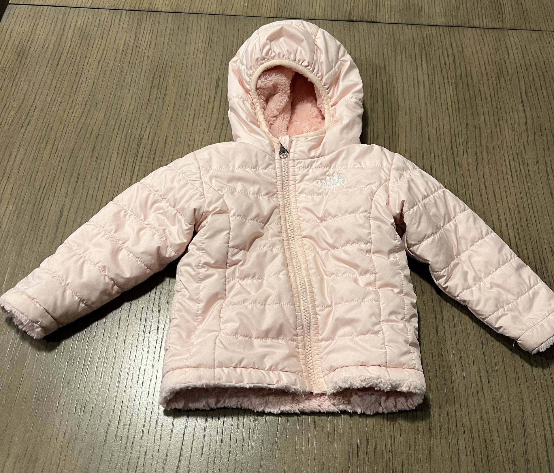The North Face, girls, pink, down winter jacket size 12-18M