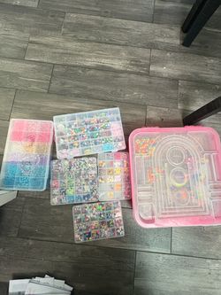 Large Bead Collection with Storage Cases