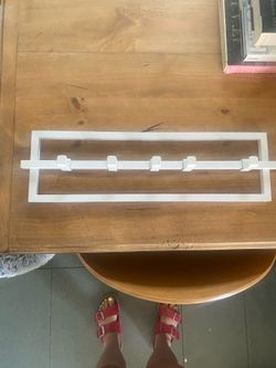 White Wall hooks coat clothes rack organizer