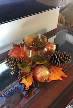 Fall decor candle holder