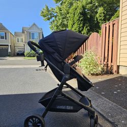 Evenflo Pivot Modular Travel System with LiteMax Infant Car Seat with Anti-Rebound Bar (Gray/Black)