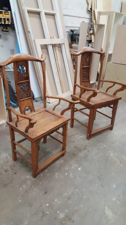 Antique pair Shandong Arm Chairs-(circa 1800-1900)