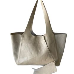 Mark and Graham Leather/Suede Slouchy Removable Wallet Included Bag