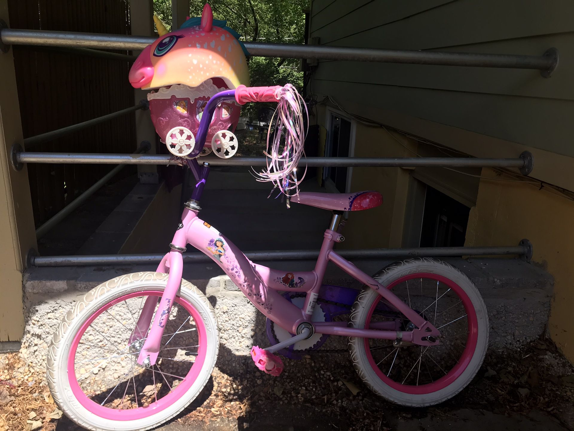 Princess bike. Like New!! With helmet!