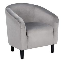 Yaheetech Modern Gray Velvet Accent Chair – Brand New in Box