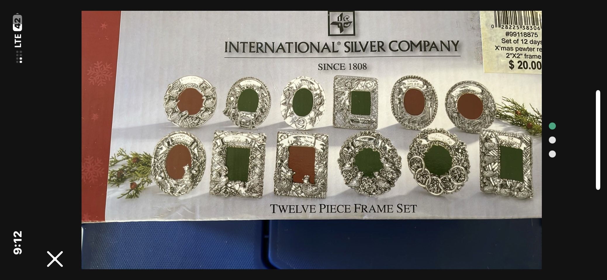 12 days of Christmas frame set