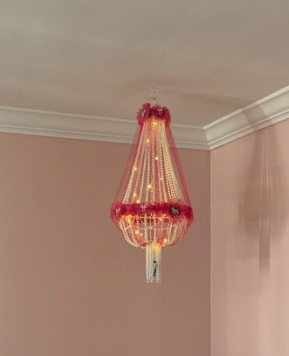 Pink chandelier