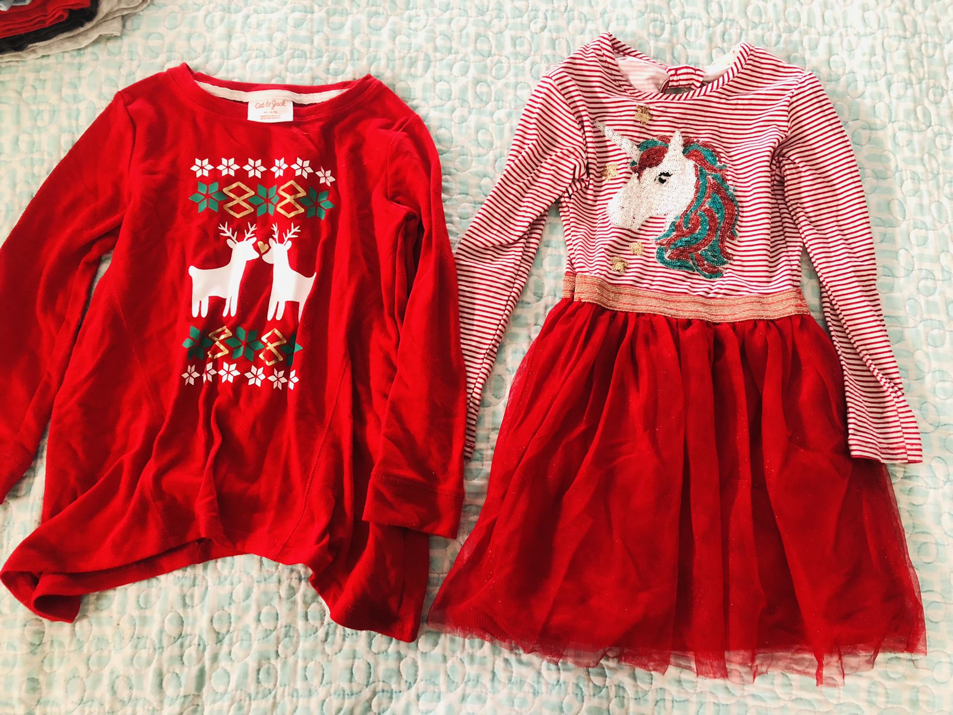 Unicorn Christmas Dress Size 4T