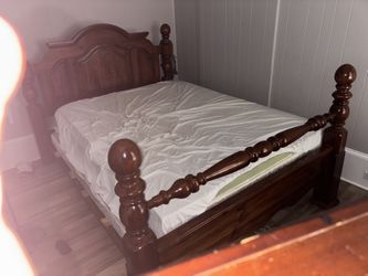 Wooden Bed. 
