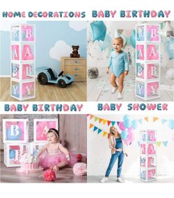  65 pieces Baby Box Decorations for Baby Shower Use these Baby Boxes for Baby Shower as Baby Shower Decorations For Gender Reveal Party