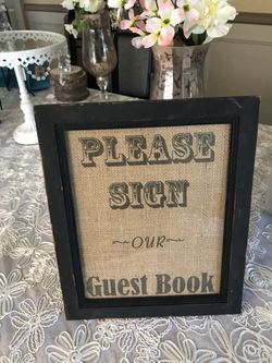 Rustic Guest book sign! New never used!