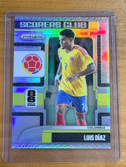 2026 Panini Prizm World Cup Luis Diaz Scorers Club Wave Prizm #22 Colombia