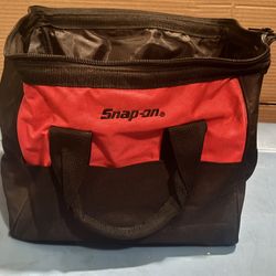 Snap-On Tools red/black canvas tool bag with organizing pockets