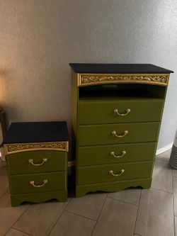 Olive Green Dresser Set – Fully Refinished | $300