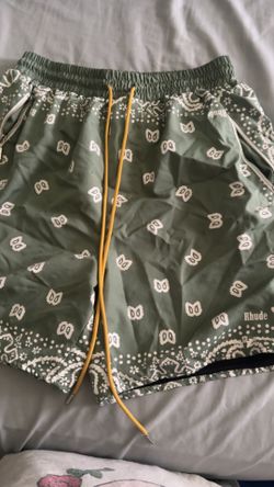 Rhude Bandana Shorts 'Sage'