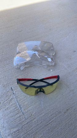 Free 3 pair safety goggles