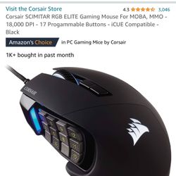 Corsair SCIMITAR RGB ELITE Gaming Mouse