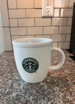 2007 Starbucks Vintage White Ceramic Mug