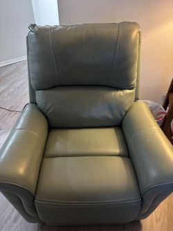 Green Leather Recliner Chair