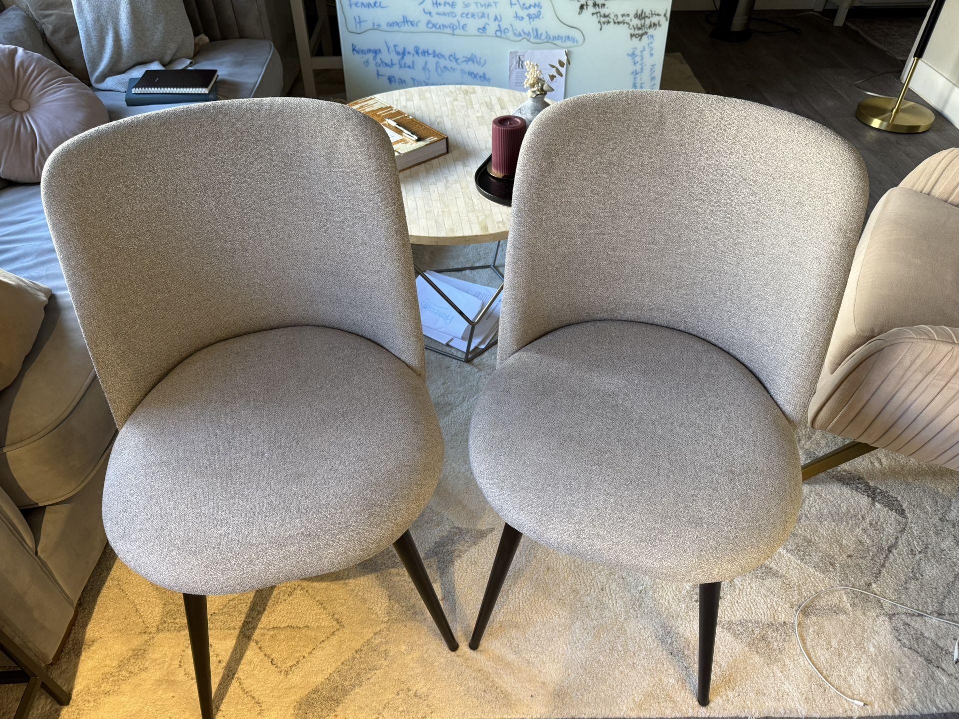 Two West Elm ‘Lila’ Dining Chair