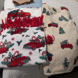 Christmas Truck Blankets 