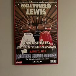Onsite Poster From 1993 Holyfield Lewis Fight