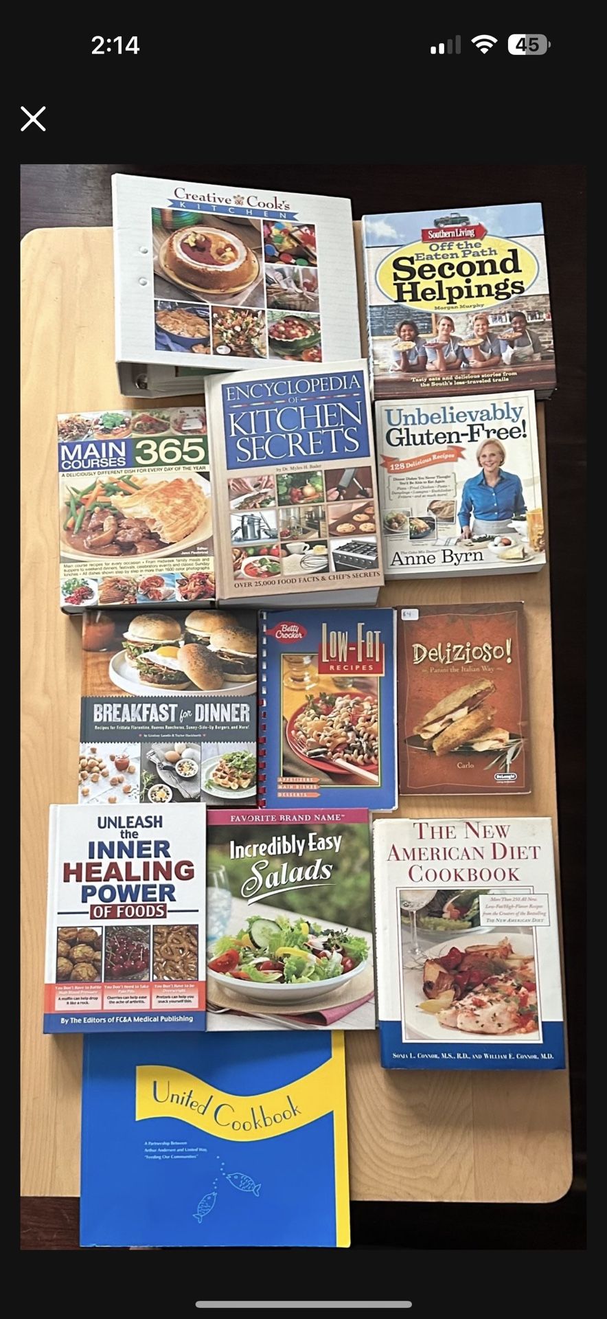 Cookbooks -see Second Picture For Prices