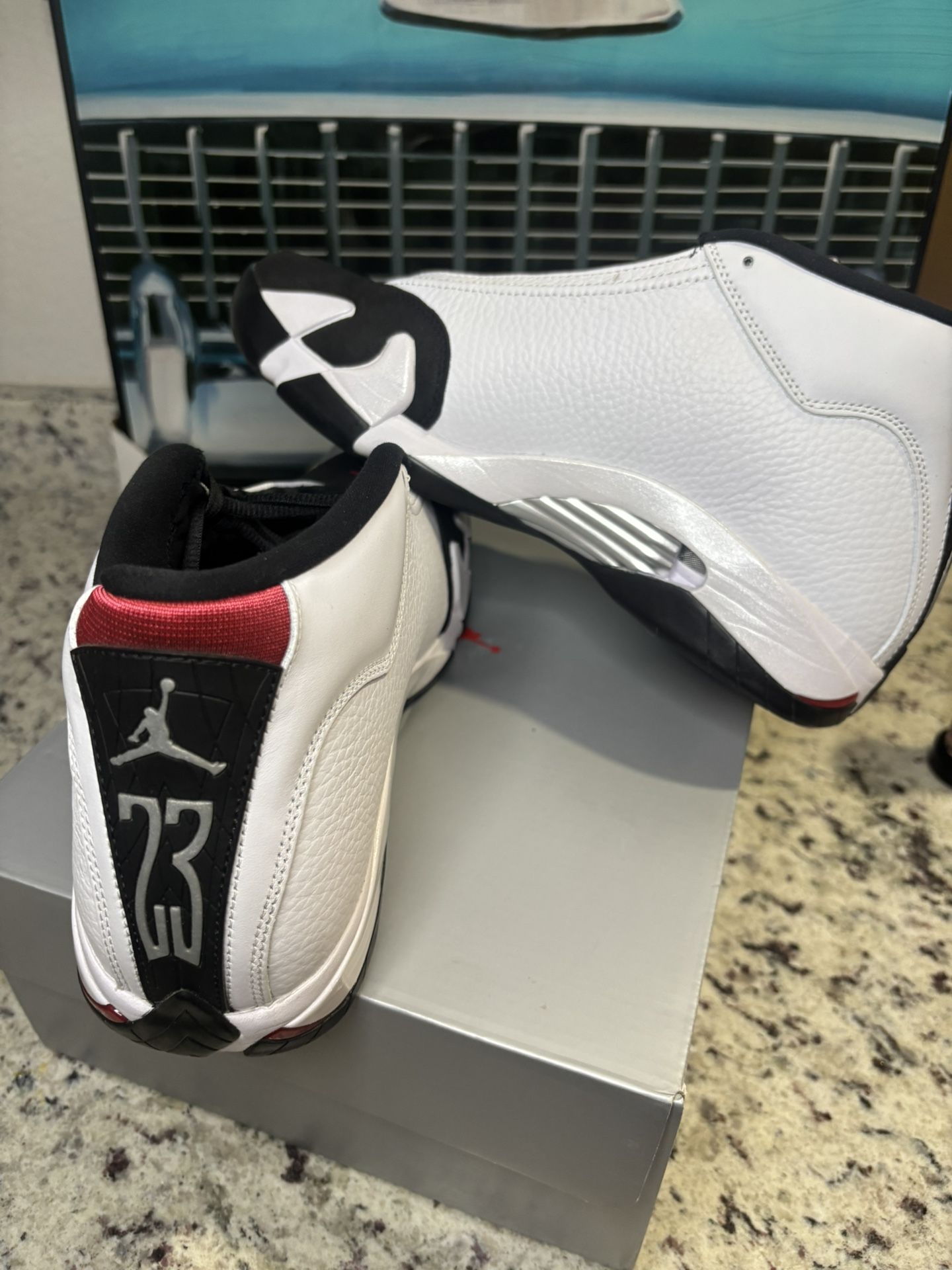 Jordan 14 Retro White/varsity Red-black 