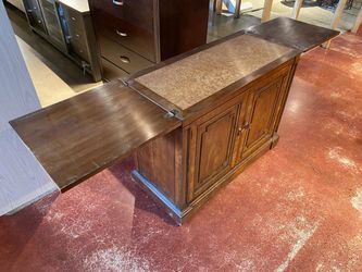 KINDEL French Regency Vintage Flip-Top Bar Cabinet on Wheels