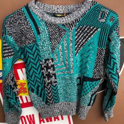 Vintage kids knitted 80s sweater