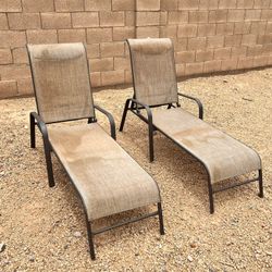 Set (2) Stylewell Adjustable Lounge Chaise Pool Chairs