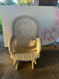 Wicker rocker slider - babyshower