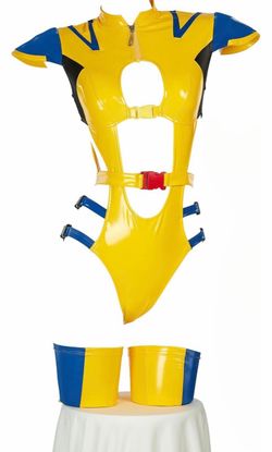 Mobbunny Cosplay Costume for Women Movie Derivative Sexy Lingerie Set Bodycon Outfit Cutout Bodysuit with Gloves Mask
