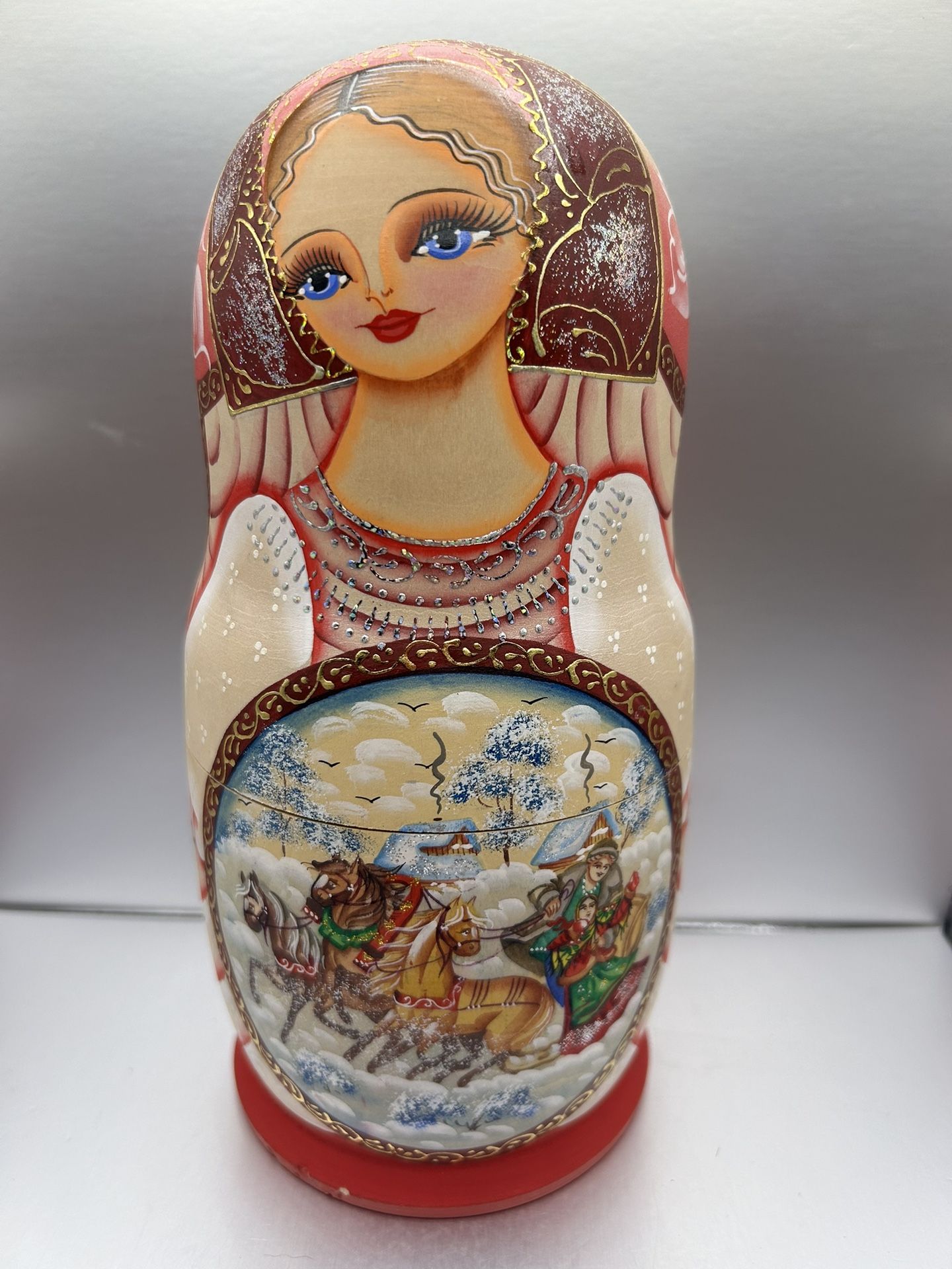 Matrishka Doll Traditional Russian Stacking With 6 Complete Sets