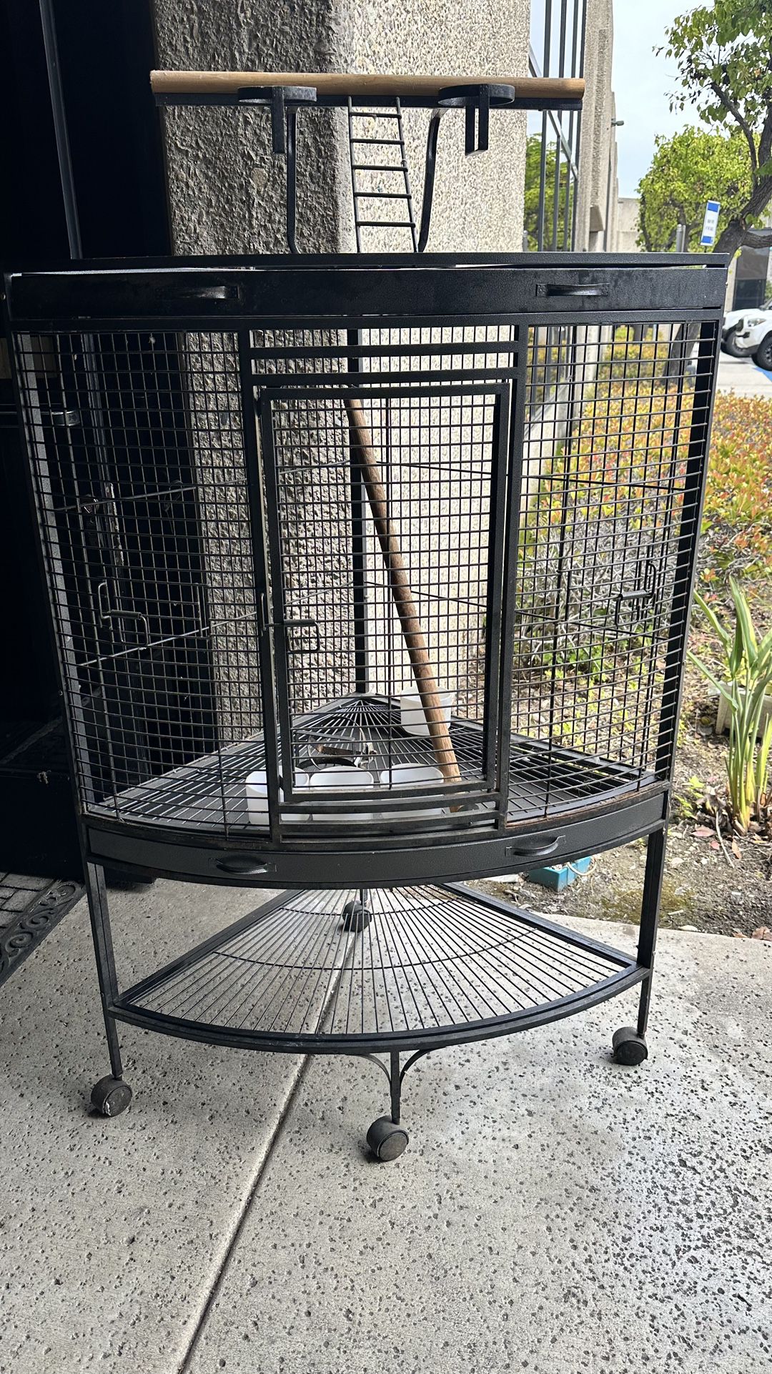 Large Curved Bird Cage
