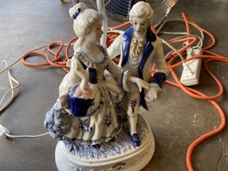 Vintage Renaissance Porcelain LAMP Size 8/5in/18in. *please note there is no lamp shade included