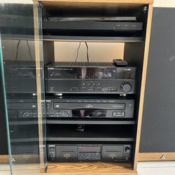 Yamaha Surround Sound + Audio tower System w/ turntable, Receiver, CD Changer and cassette