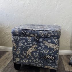 storage ottoman cheetah print