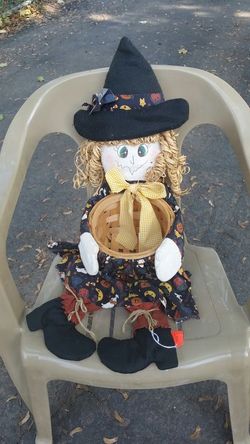 Handmade Witch with Basket