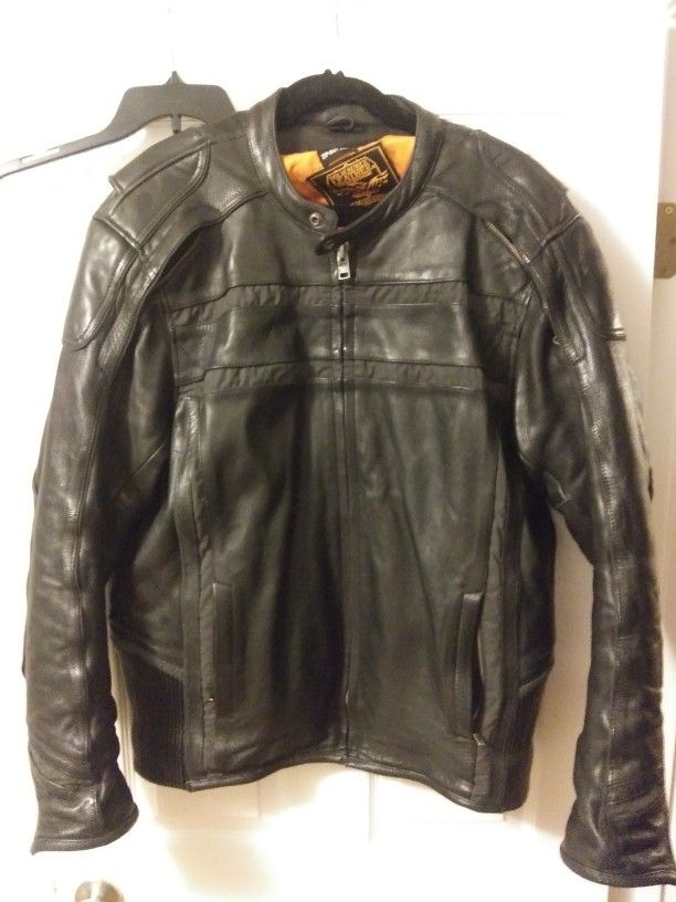 Motorcycle Thick Leather Jacket XL