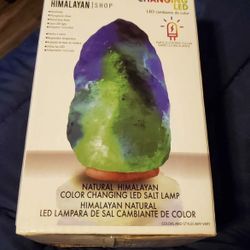 Natural Himalayan color changing LED salt lamp
