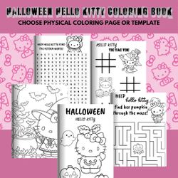 Hello Kitty Halloween Coloring Sticker Sheets