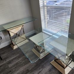Beautiful Stone Tables With Glass Tops 