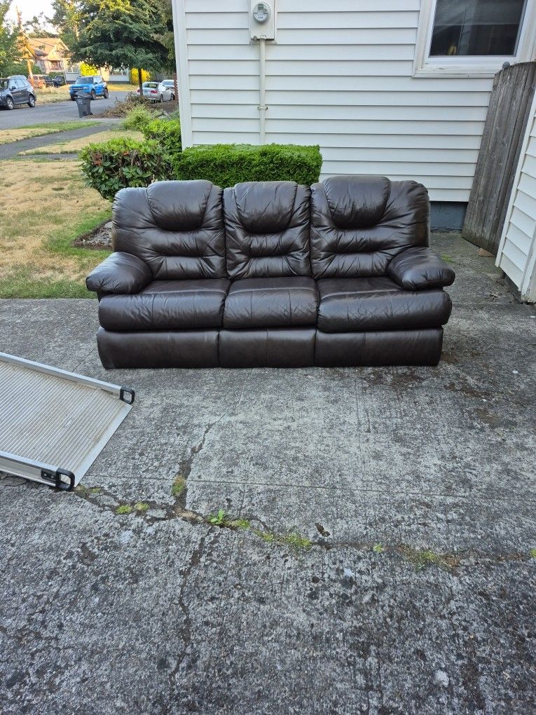 Free Leather Couch!